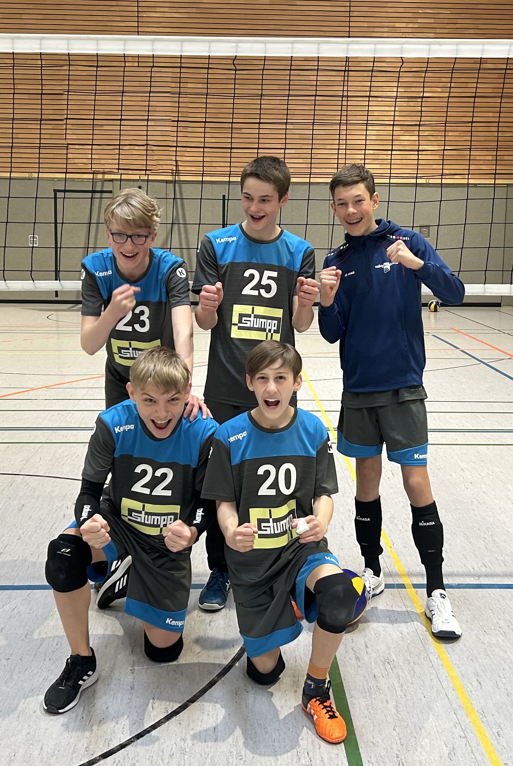 Für den TSV Rottweil spielten, v.l. Florian Kuhn, Lukas Glock, Maximilian Spreter, Keanu Rickert und Yannis Estermann